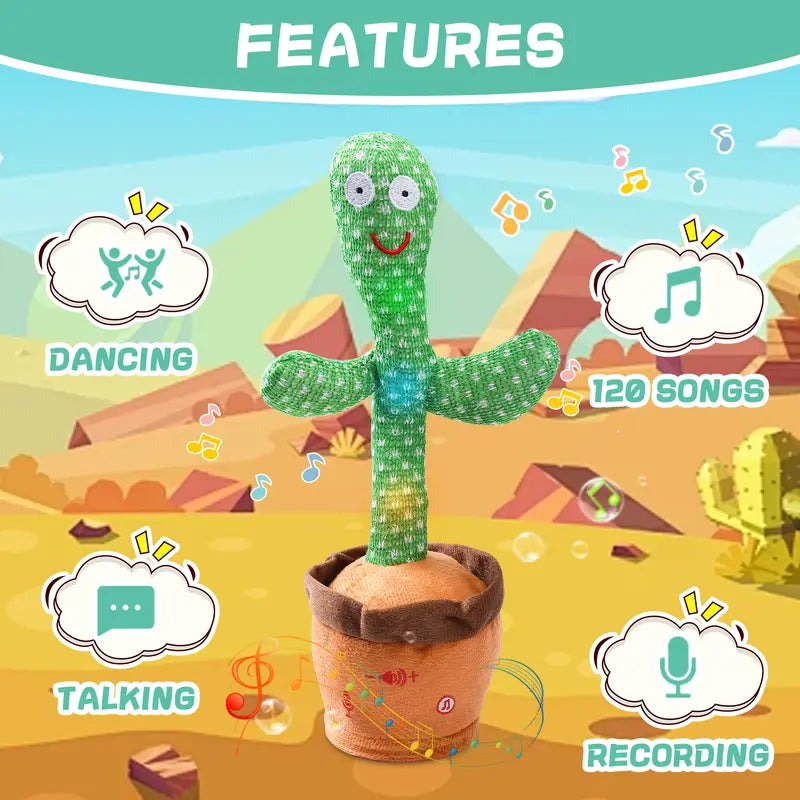 2024 Talking Cactus Toys for Dog and Cat, Dancing Singing Toy,Repeats & Recording What You Say, Birthday Day Gift,Prank Toy,Tricky Toy A2