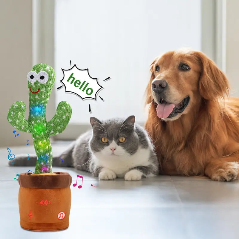 2024 Talking Cactus Toys for Dog and Cat, Dancing Singing Toy,Repeats & Recording What You Say, Birthday Day Gift,Prank Toy,Tricky Toy A2